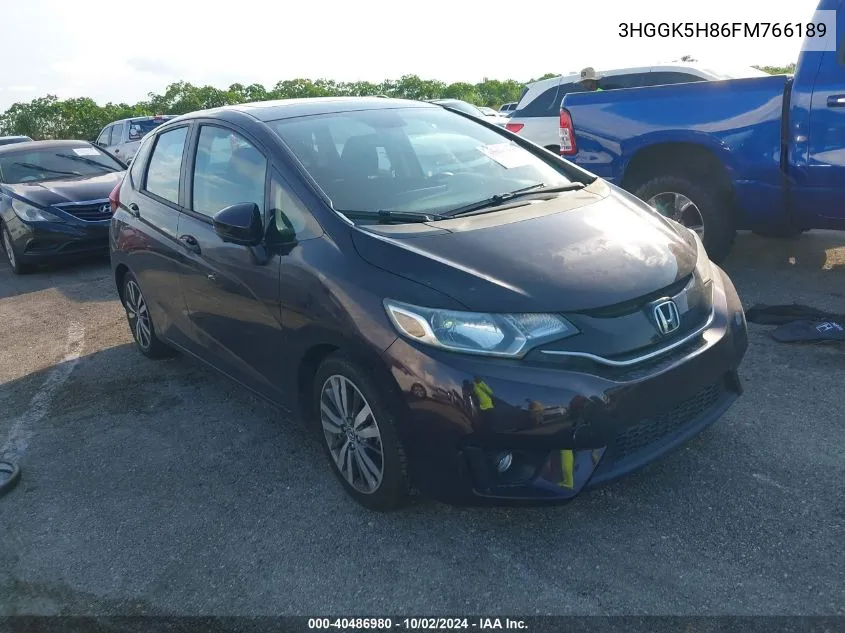 2015 Honda Fit Ex/Ex-L VIN: 3HGGK5H86FM766189 Lot: 40486980