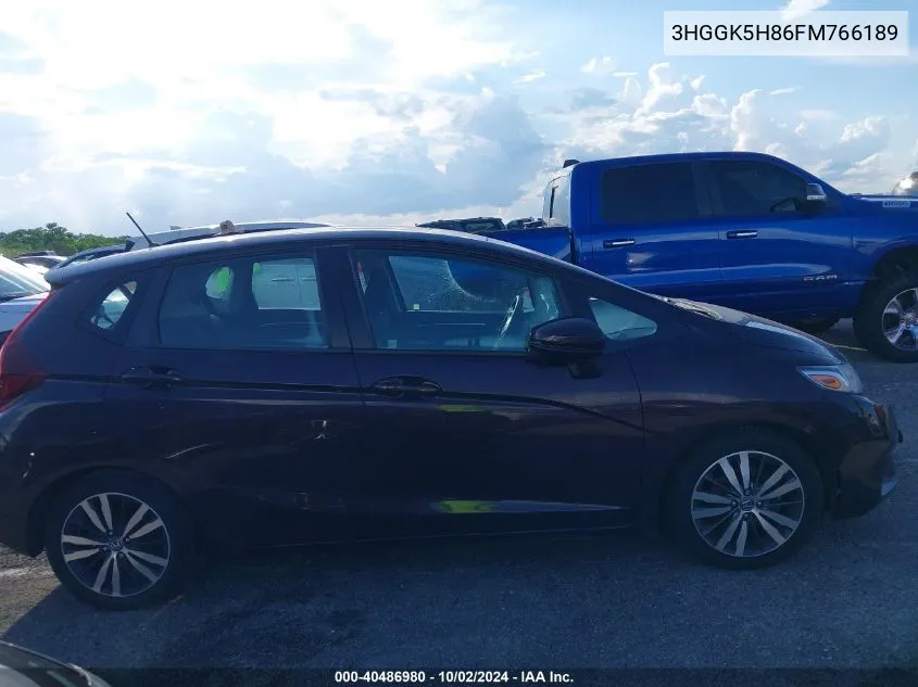 2015 Honda Fit Ex/Ex-L VIN: 3HGGK5H86FM766189 Lot: 40486980