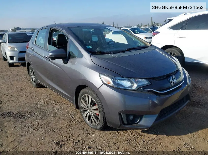 2015 Honda Fit Ex/Exl VIN: 3HGGK5H85FM731563 Lot: 40489516