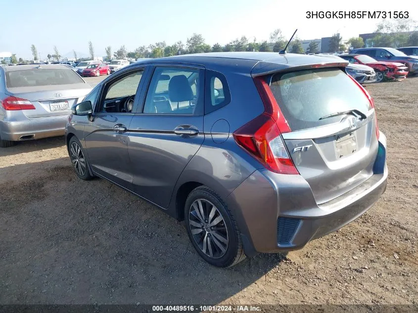 2015 Honda Fit Ex/Exl VIN: 3HGGK5H85FM731563 Lot: 40489516