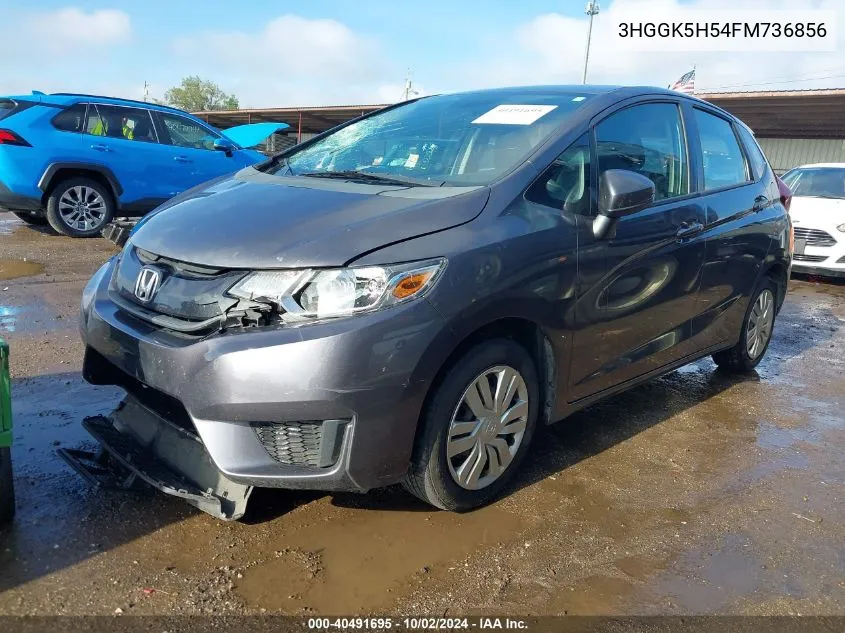 2015 Honda Fit Lx VIN: 3HGGK5H54FM736856 Lot: 40491695