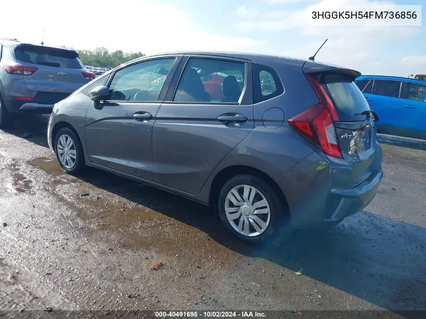 2015 Honda Fit Lx VIN: 3HGGK5H54FM736856 Lot: 40491695