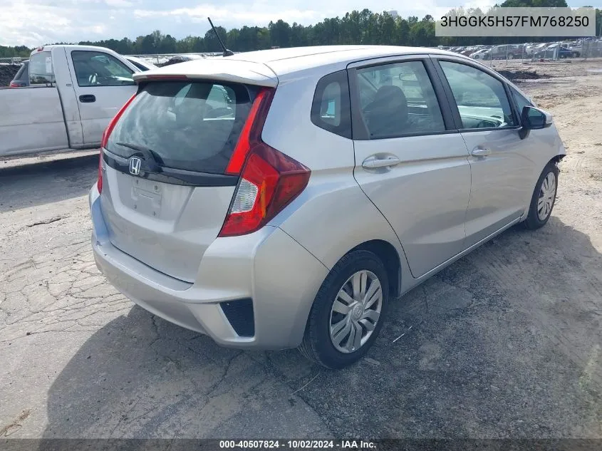 2015 Honda Fit Lx VIN: 3HGGK5H57FM768250 Lot: 40507824