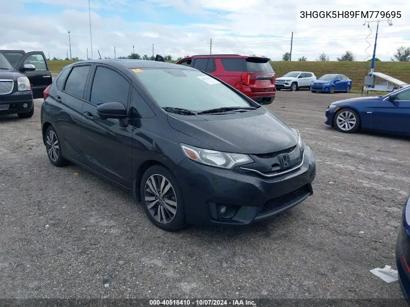 2015 Honda Fit Ex/Exl VIN: 3HGGK5H89FM779695 Lot: 40518410