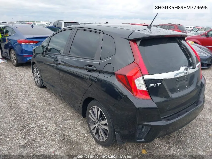 2015 Honda Fit Ex/Exl VIN: 3HGGK5H89FM779695 Lot: 40518410