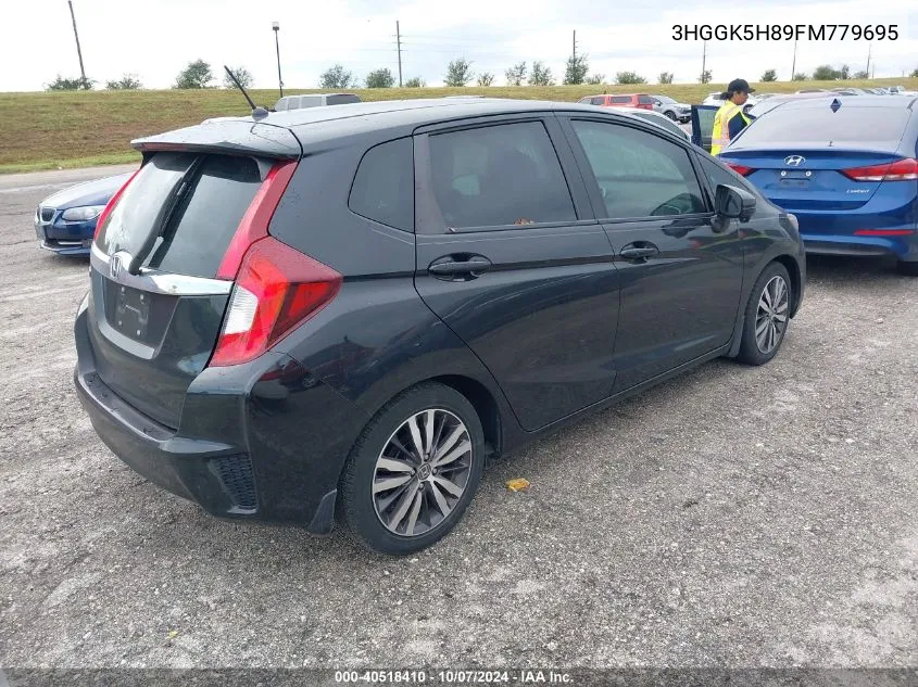 2015 Honda Fit Ex/Exl VIN: 3HGGK5H89FM779695 Lot: 40518410