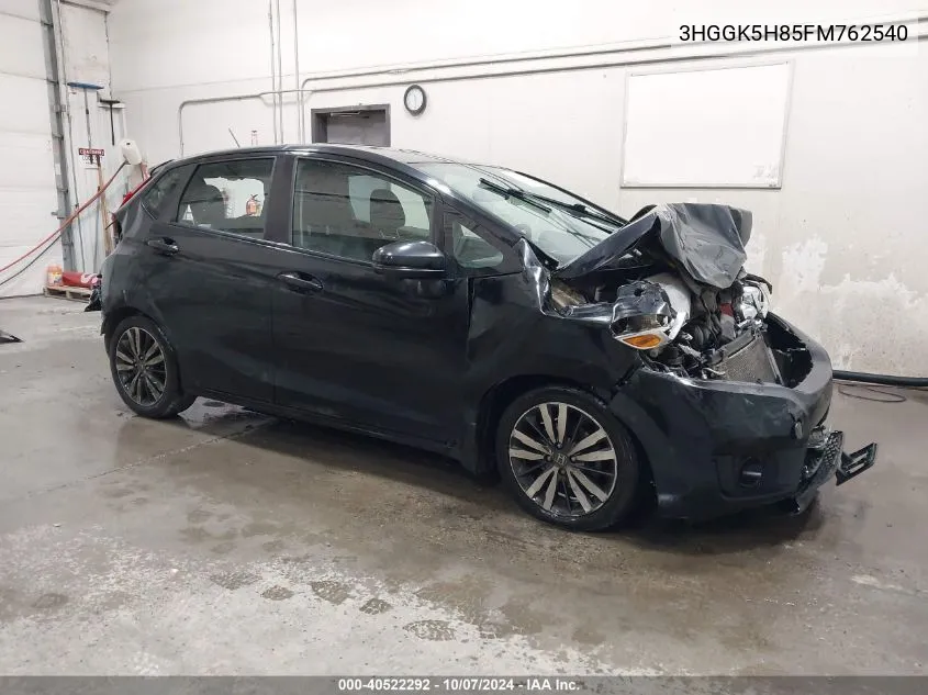 2015 Honda Fit Ex/Ex-L VIN: 3HGGK5H85FM762540 Lot: 40522292