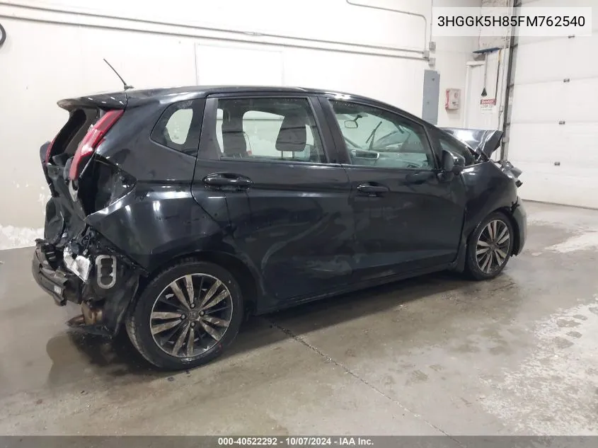 2015 Honda Fit Ex/Ex-L VIN: 3HGGK5H85FM762540 Lot: 40522292