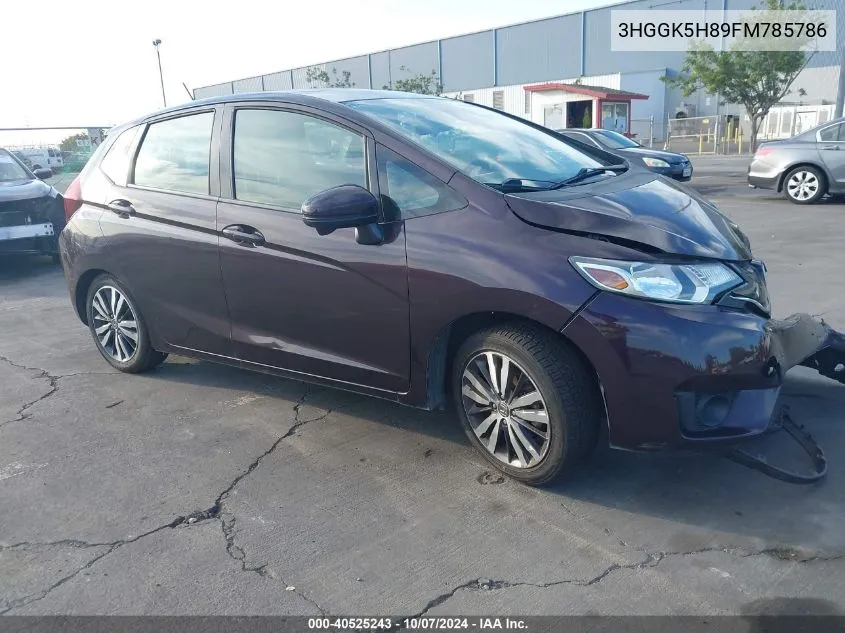 2015 Honda Fit Ex/Ex-L VIN: 3HGGK5H89FM785786 Lot: 40525243