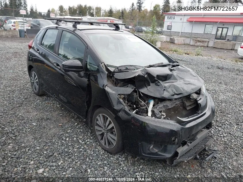 2015 Honda Fit Ex/Ex-L VIN: 3HGGK5H82FM722657 Lot: 40537246