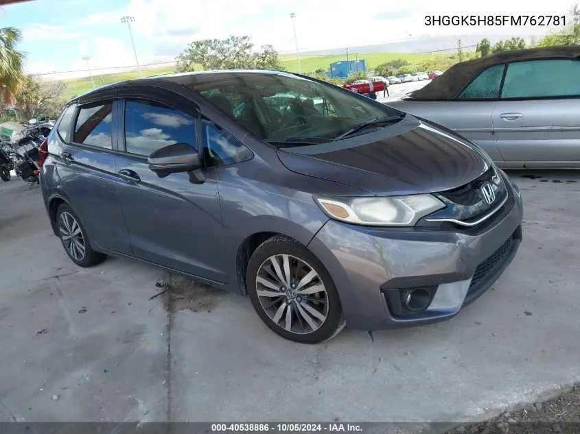 2015 Honda Fit Ex/Ex-L VIN: 3HGGK5H85FM762781 Lot: 40538886