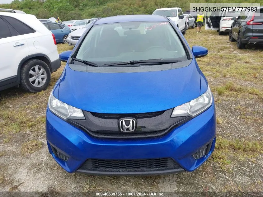 2015 Honda Fit Lx VIN: 3HGGK5H57FM777983 Lot: 40539755