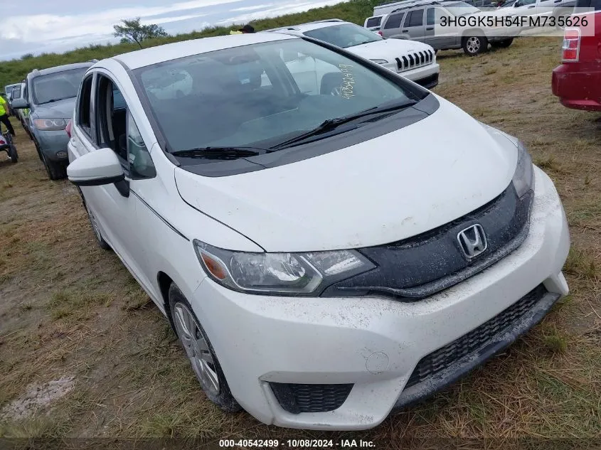 2015 Honda Fit Lx VIN: 3HGGK5H54FM735626 Lot: 40542499