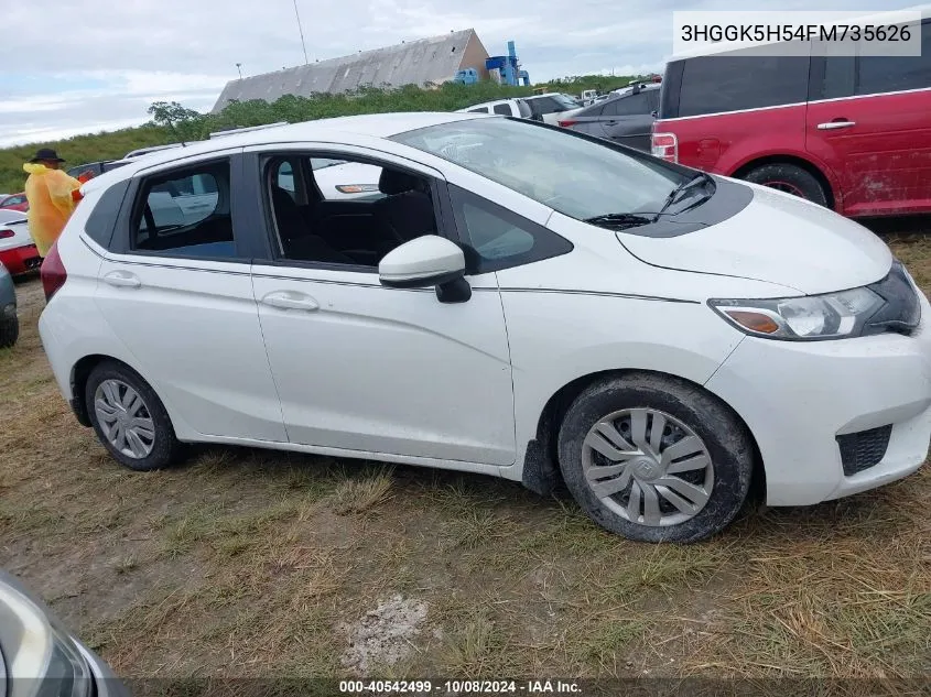 2015 Honda Fit Lx VIN: 3HGGK5H54FM735626 Lot: 40542499