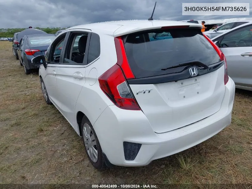 2015 Honda Fit Lx VIN: 3HGGK5H54FM735626 Lot: 40542499