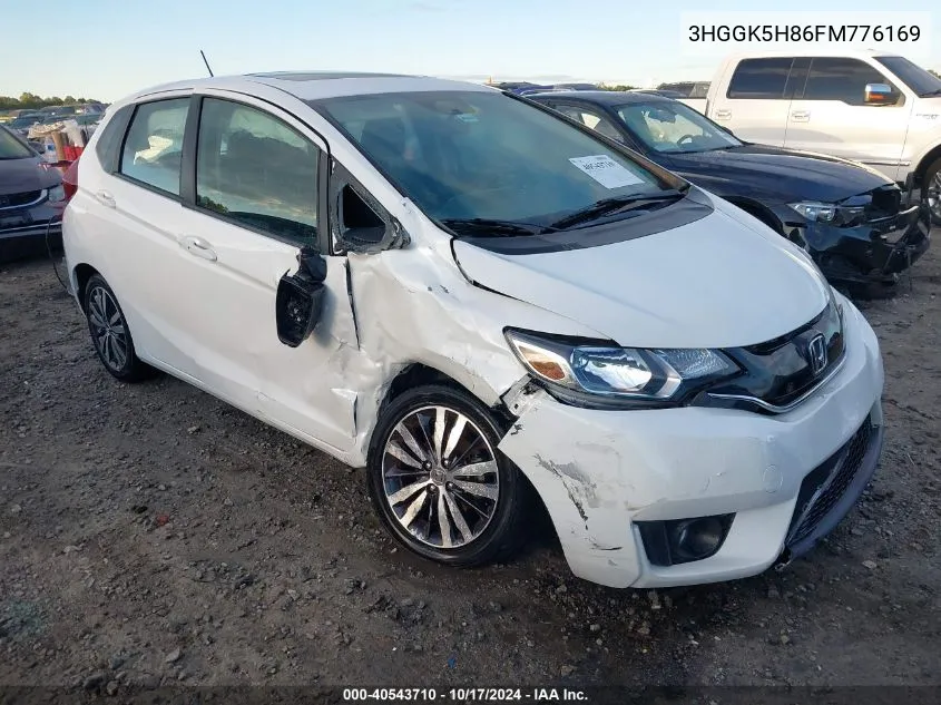 2015 Honda Fit Ex/Ex-L VIN: 3HGGK5H86FM776169 Lot: 40543710