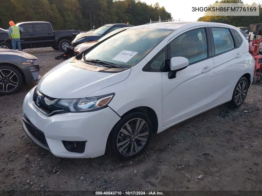 2015 Honda Fit Ex/Ex-L VIN: 3HGGK5H86FM776169 Lot: 40543710