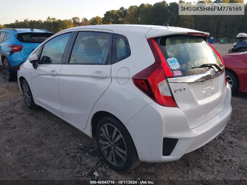 2015 Honda Fit Ex/Ex-L VIN: 3HGGK5H86FM776169 Lot: 40543710