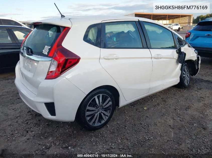 2015 Honda Fit Ex/Ex-L VIN: 3HGGK5H86FM776169 Lot: 40543710