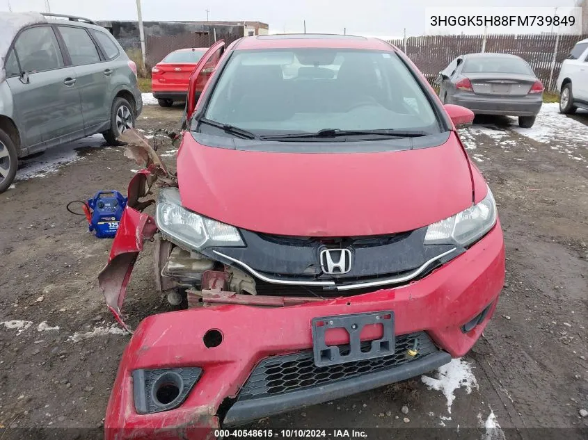 2015 Honda Fit Ex/Ex-L VIN: 3HGGK5H88FM739849 Lot: 40548615