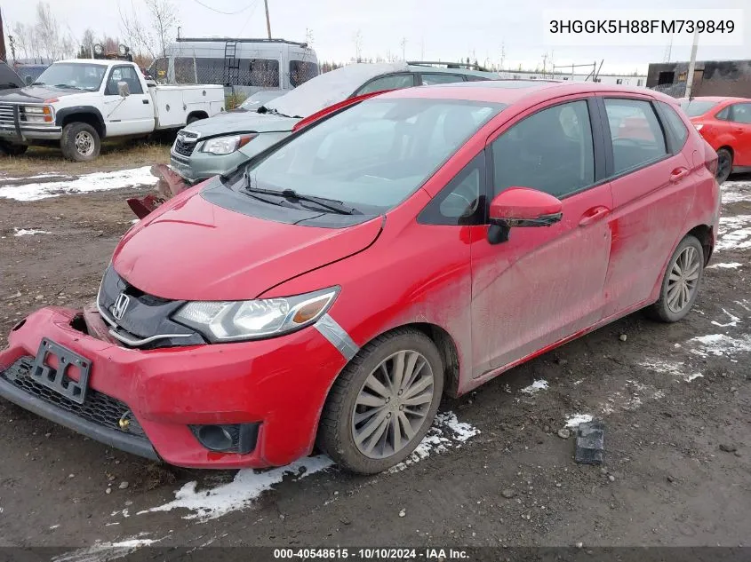 2015 Honda Fit Ex/Ex-L VIN: 3HGGK5H88FM739849 Lot: 40548615