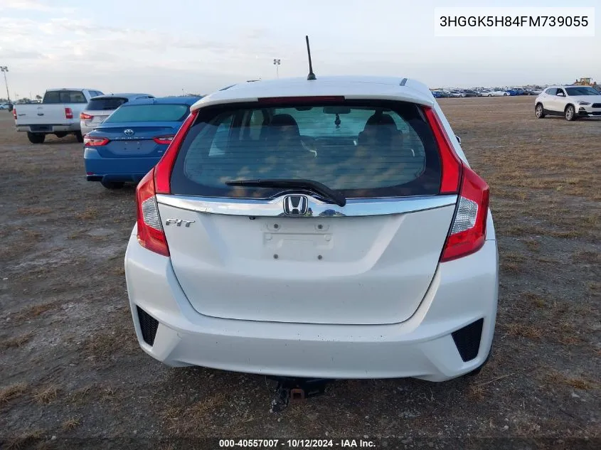 2015 Honda Fit Ex/Ex-L VIN: 3HGGK5H84FM739055 Lot: 40557007