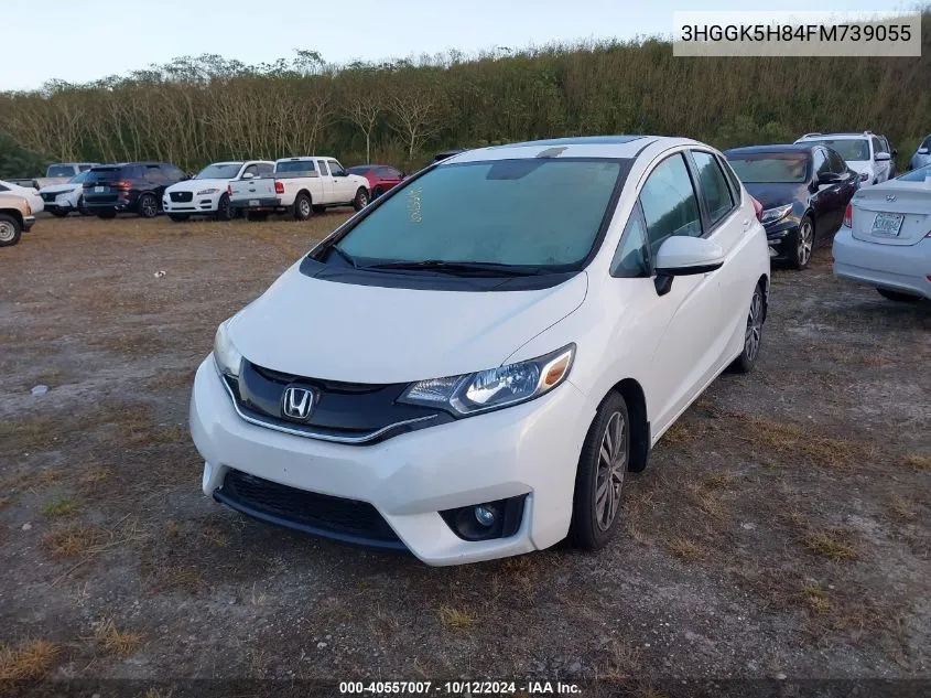 2015 Honda Fit Ex/Ex-L VIN: 3HGGK5H84FM739055 Lot: 40557007