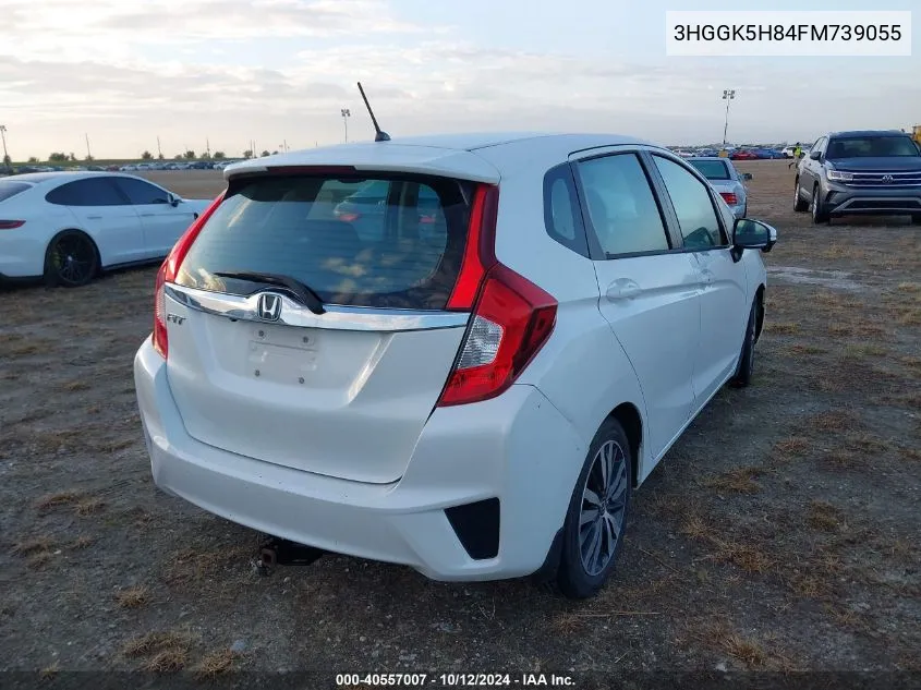 2015 Honda Fit Ex/Ex-L VIN: 3HGGK5H84FM739055 Lot: 40557007