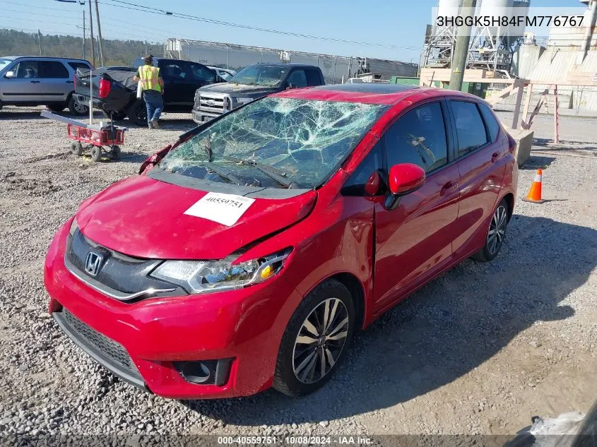 2015 Honda Fit Ex/Ex-L VIN: 3HGGK5H84FM776767 Lot: 40559751