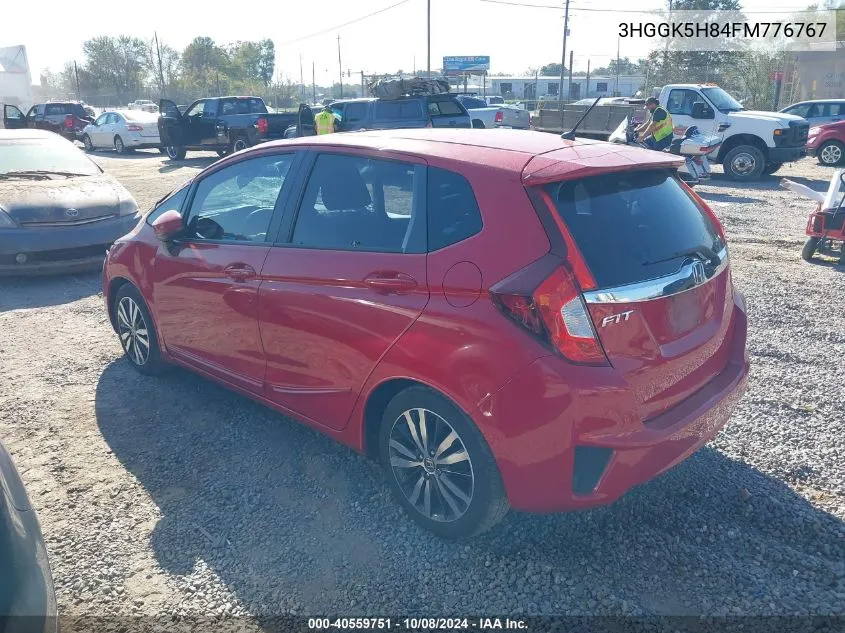 2015 Honda Fit Ex/Ex-L VIN: 3HGGK5H84FM776767 Lot: 40559751