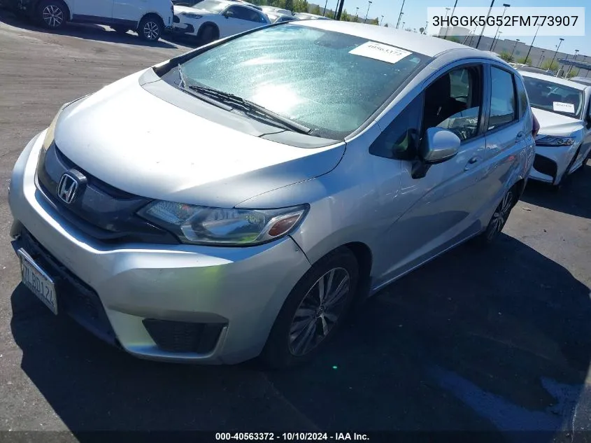 2015 Honda Fit Lx VIN: 3HGGK5G52FM773907 Lot: 40563372