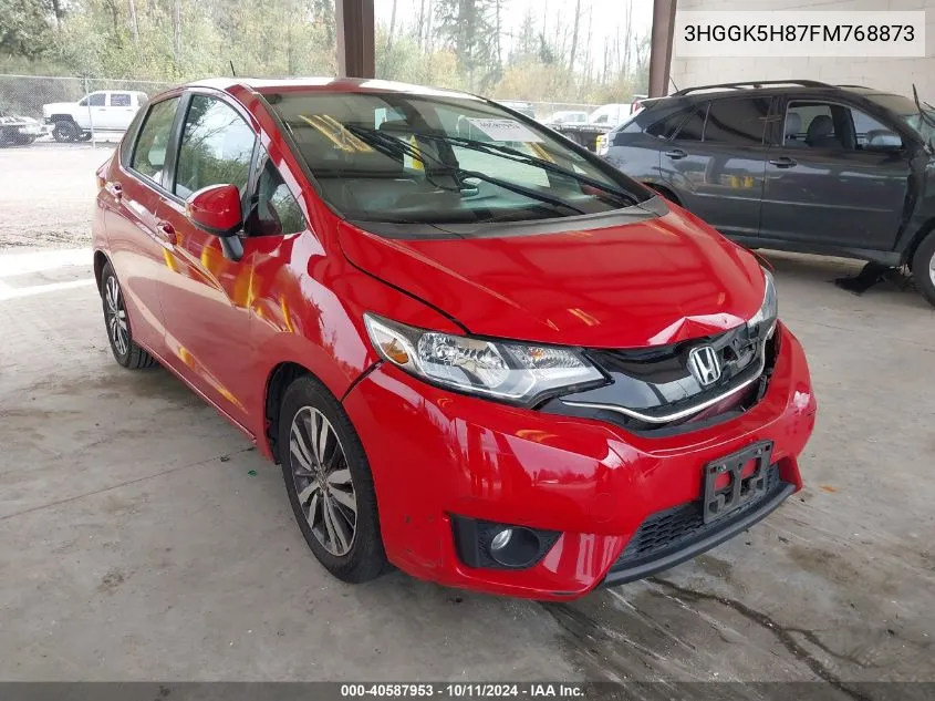 2015 Honda Fit Ex/Ex-L VIN: 3HGGK5H87FM768873 Lot: 40587953