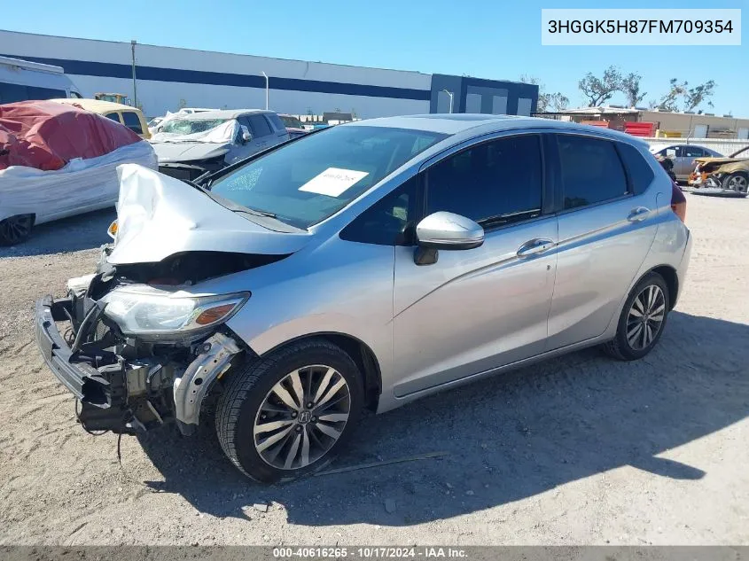 2015 Honda Fit Ex/Ex-L VIN: 3HGGK5H87FM709354 Lot: 40616265