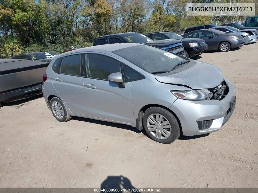 2015 Honda Fit Lx VIN: 3HGGK5H5XFM716711 Lot: 40630560