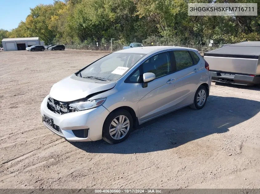 2015 Honda Fit Lx VIN: 3HGGK5H5XFM716711 Lot: 40630560