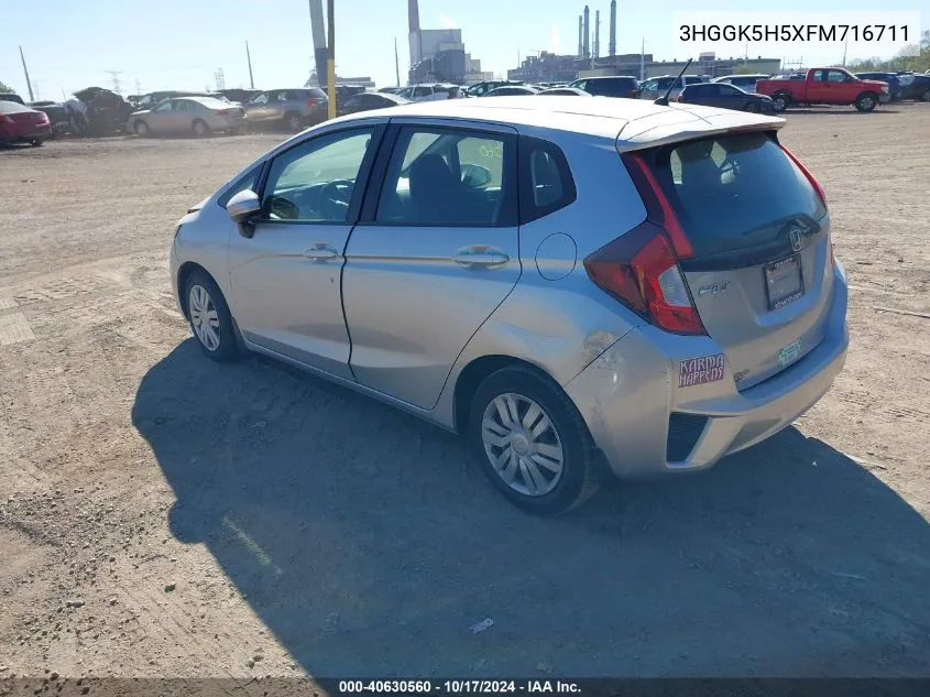 2015 Honda Fit Lx VIN: 3HGGK5H5XFM716711 Lot: 40630560