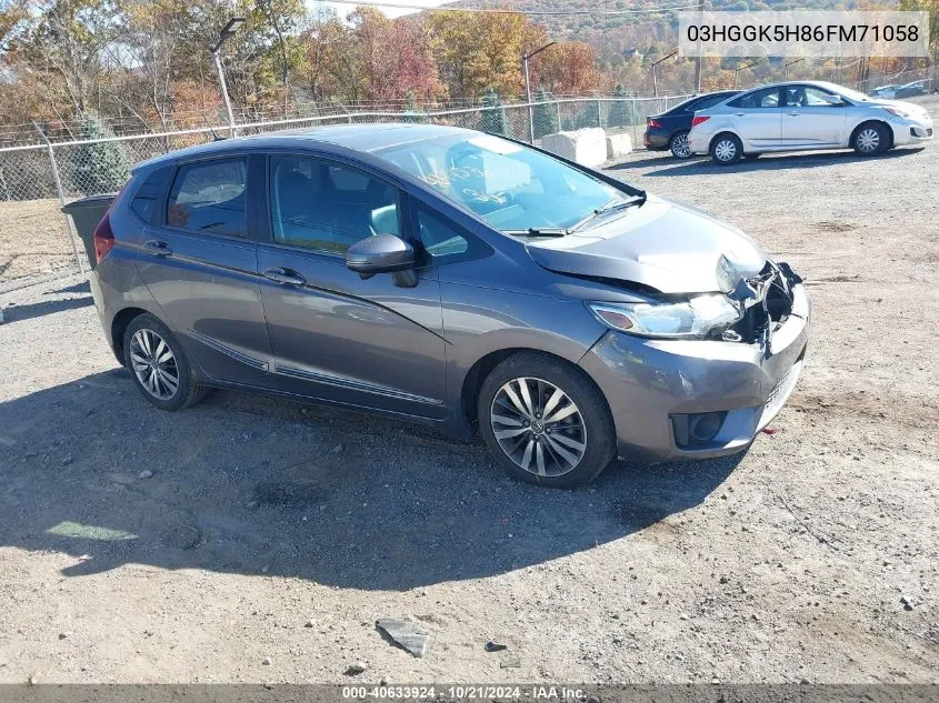 2015 Honda Fit Ex/Exl VIN: 03HGGK5H86FM71058 Lot: 40633924