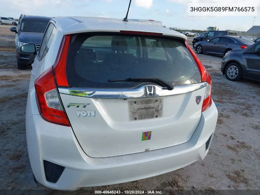 2015 Honda Fit Ex VIN: 3HGGK5G89FM766575 Lot: 40645243