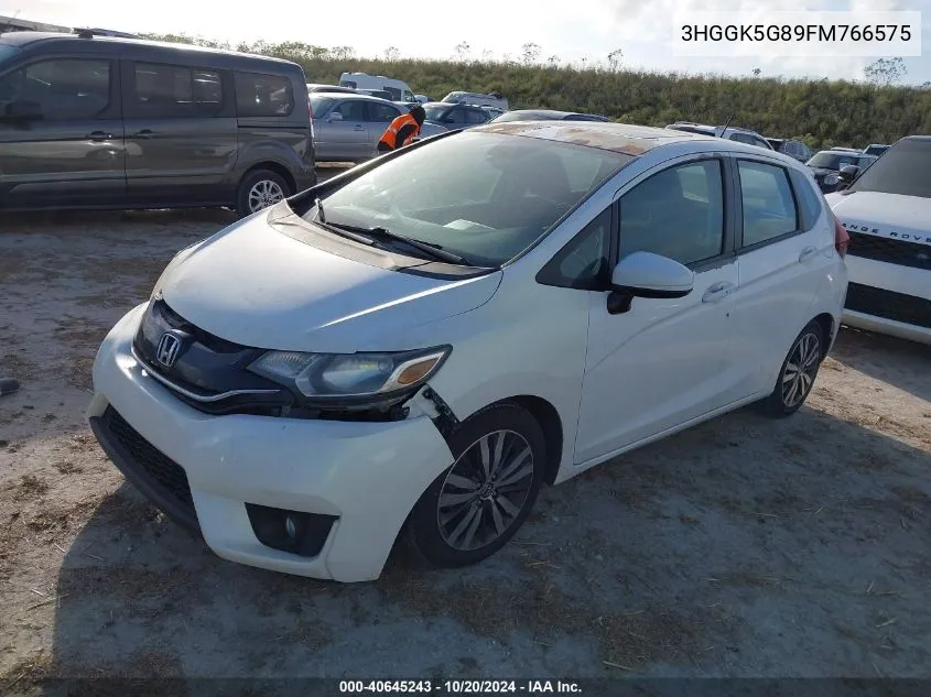 2015 Honda Fit Ex VIN: 3HGGK5G89FM766575 Lot: 40645243