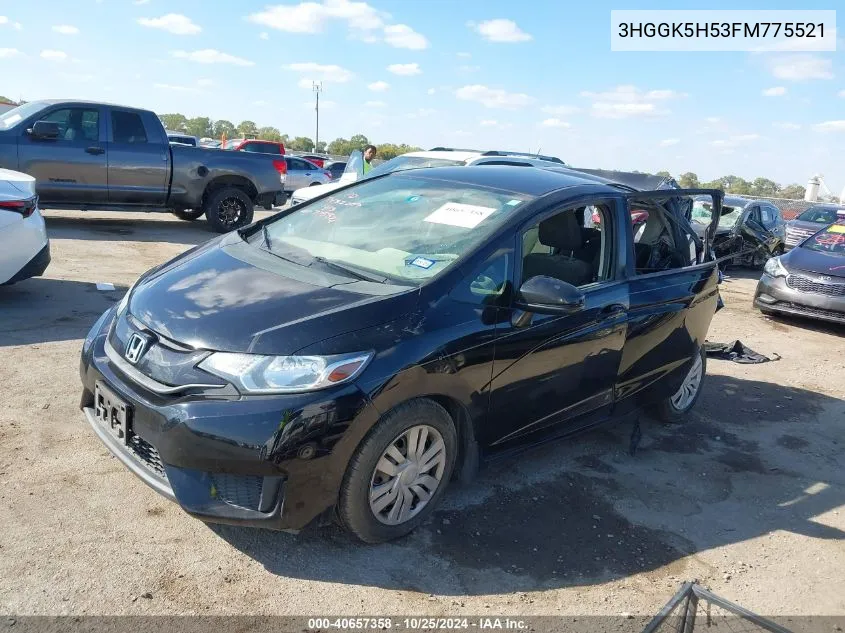 2015 Honda Fit Lx VIN: 3HGGK5H53FM775521 Lot: 40657358