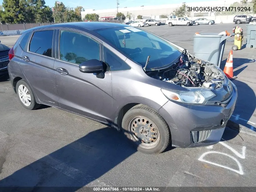 2015 Honda Fit Lx VIN: 3HGGK5H52FM719294 Lot: 40657565