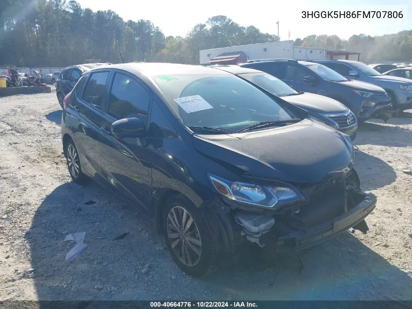 2015 Honda Fit Ex/Ex-L VIN: 3HGGK5H86FM707806 Lot: 40664776