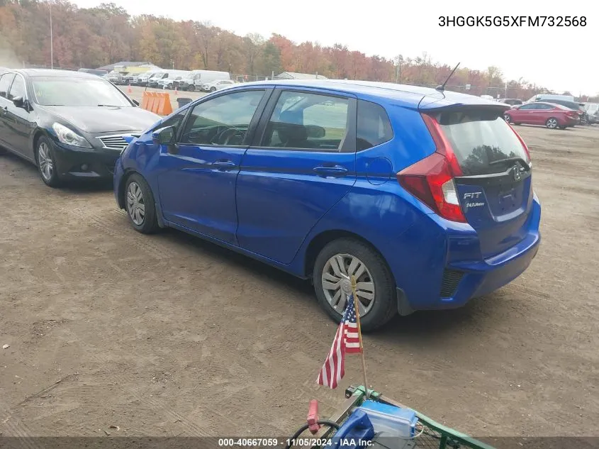 3HGGK5G5XFM732568 2015 Honda Fit Lx