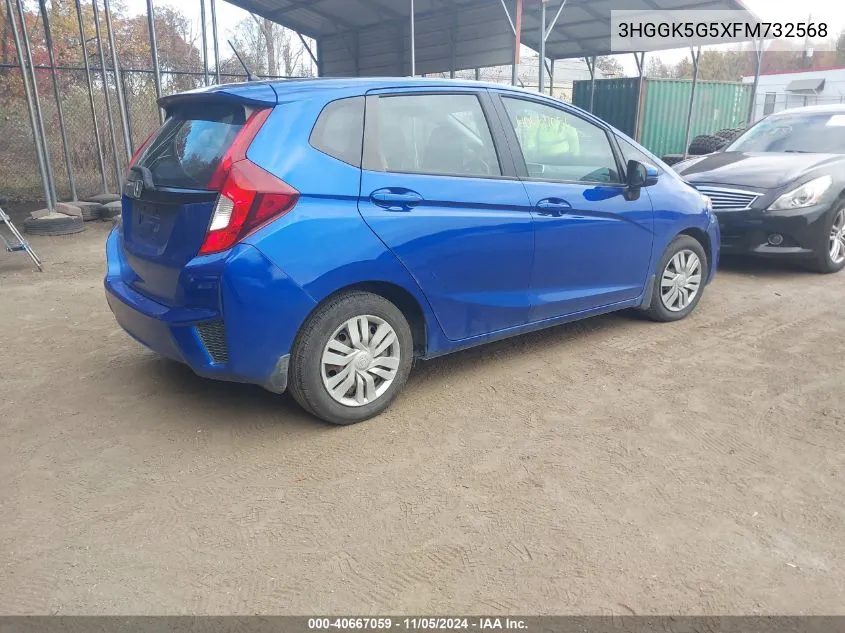 3HGGK5G5XFM732568 2015 Honda Fit Lx