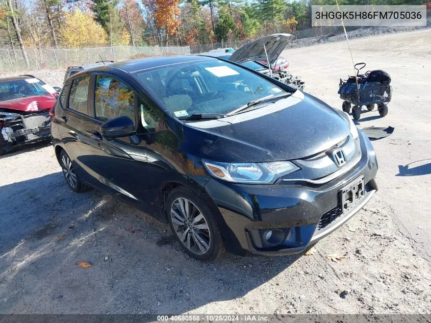 2015 Honda Fit Ex/Ex-L VIN: 3HGGK5H86FM705036 Lot: 40680558