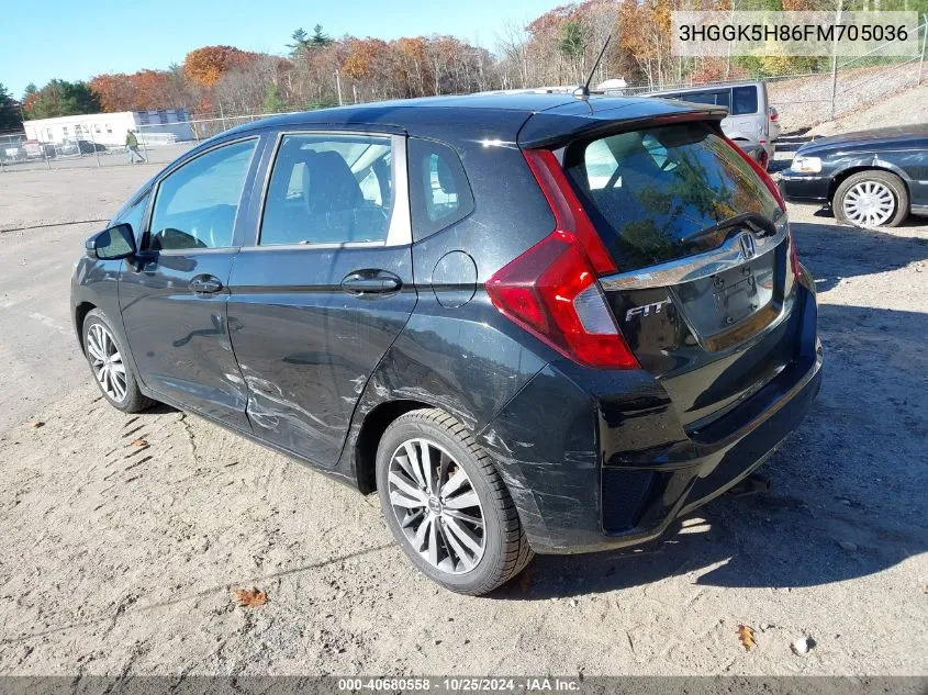 2015 Honda Fit Ex/Ex-L VIN: 3HGGK5H86FM705036 Lot: 40680558