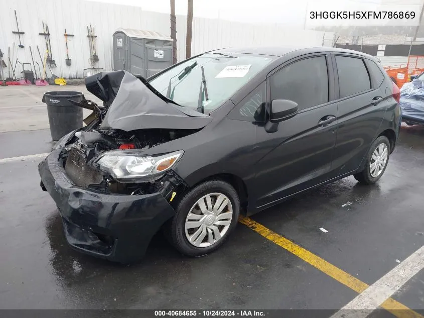 2015 Honda Fit Lx VIN: 3HGGK5H5XFM786869 Lot: 40684655