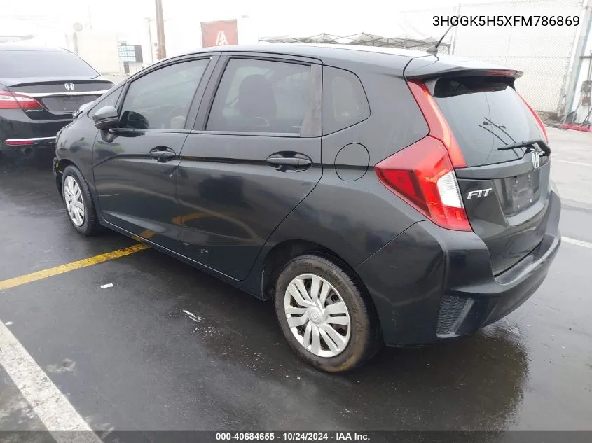 2015 Honda Fit Lx VIN: 3HGGK5H5XFM786869 Lot: 40684655