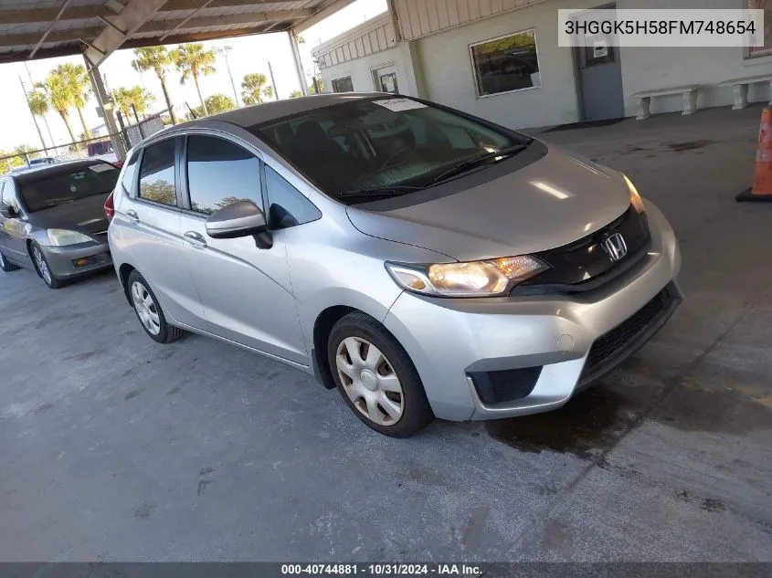 2015 Honda Fit Lx VIN: 3HGGK5H58FM748654 Lot: 40744881