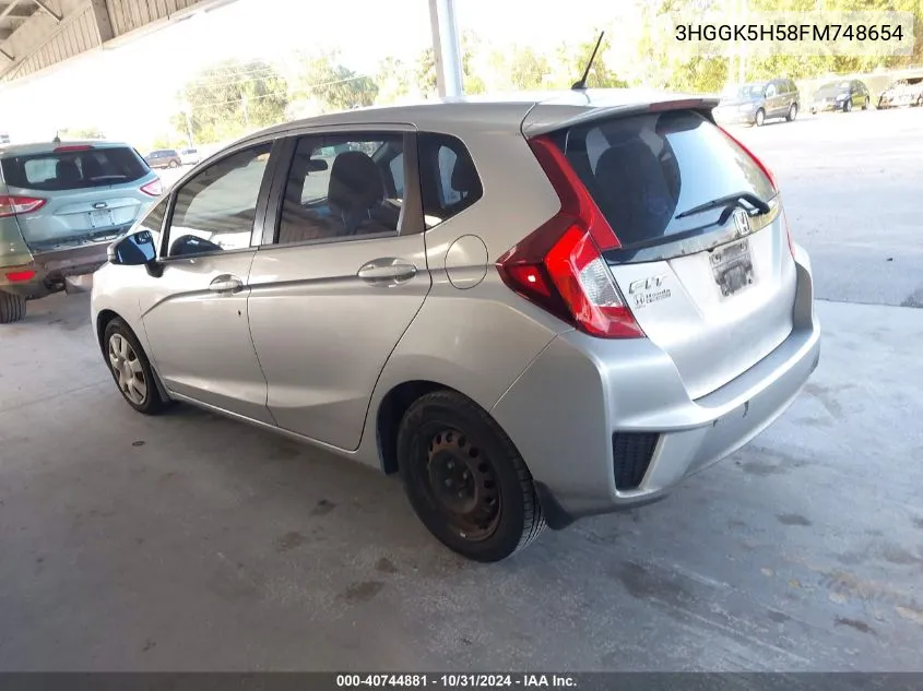 3HGGK5H58FM748654 2015 Honda Fit Lx